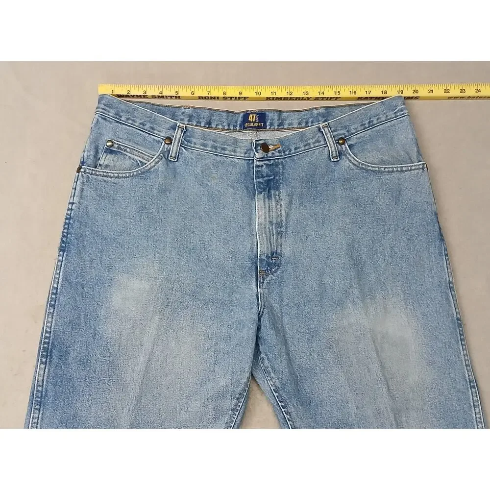 Wrangler (40x36) Men's 47 MWZ Regular Fit Blue Denim Jeans - Picture 3 of 8